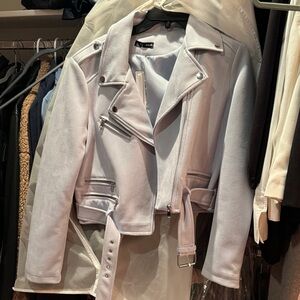 NWT Women's Light Blue Suede Jacket